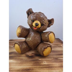 Ceramic Teddy Bear nursery babies room figurine‎ 8" X 7" Decoration